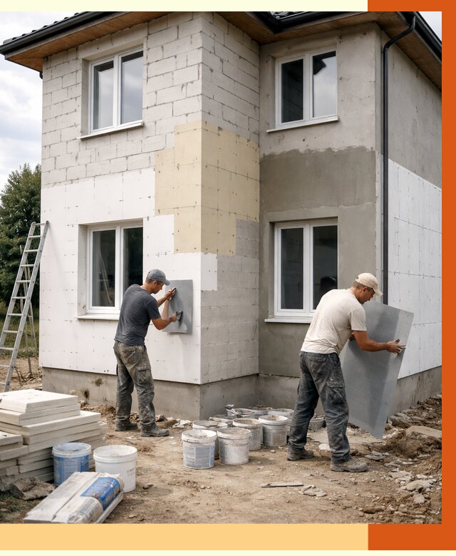 Утепление дома из газобетона в Лыткарине от 4302 руб./м² — заказать у ТепломастерЛтк